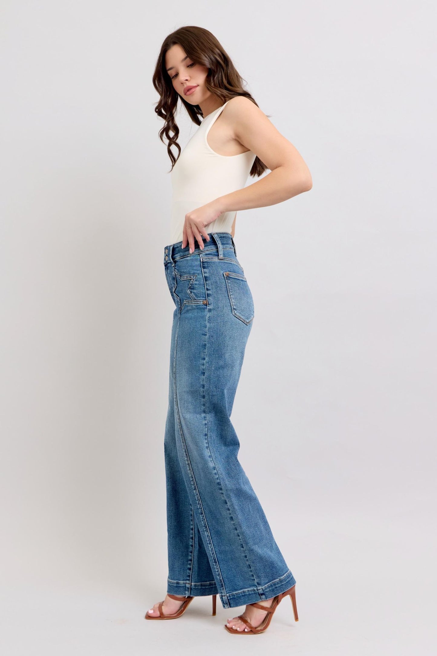 Judy Blue Star Struck High Waist Wide Leg Jeans