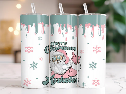 Merry Christmas Assholes Tumbler