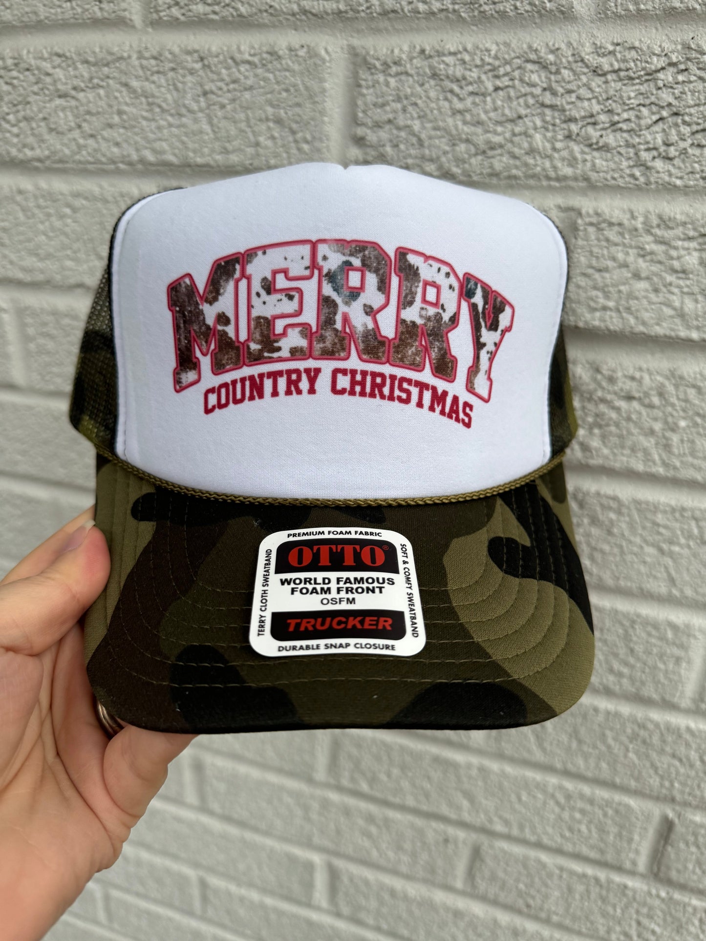 Merry Country Christmas Trucker Hat