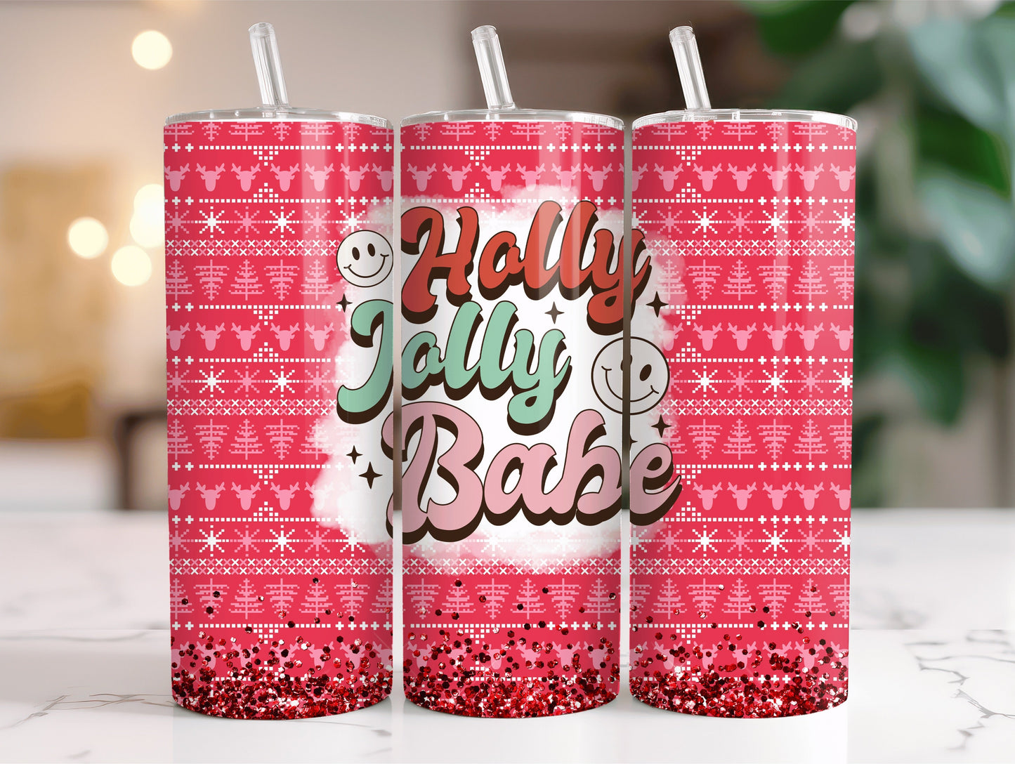 Holly Jolly Babe Tumbler